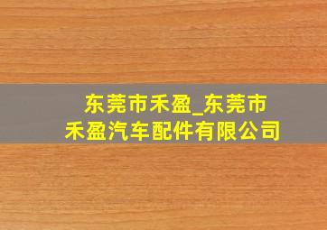 东莞市禾盈_东莞市禾盈汽车配件有限公司